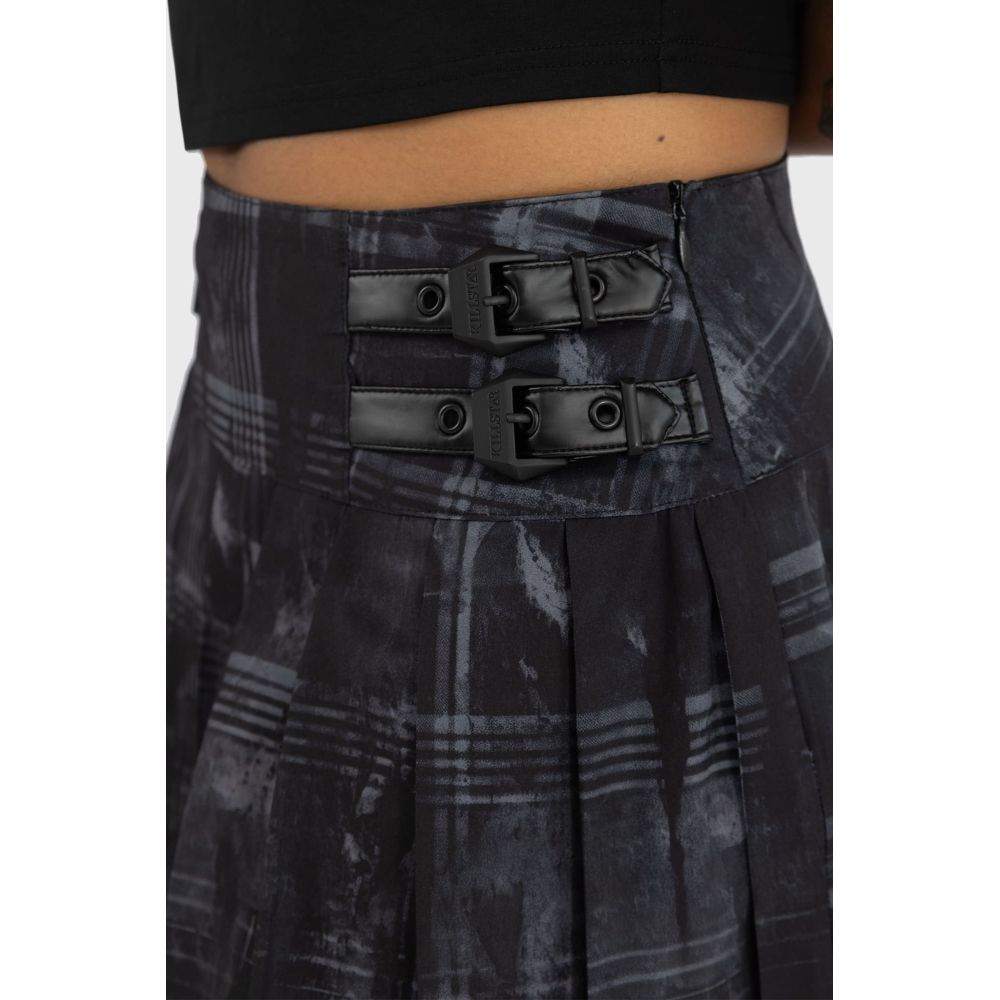Killstar - STORMCLOUD Mini skirt - Black/Grey